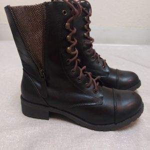 Dark Brown Combat Boots